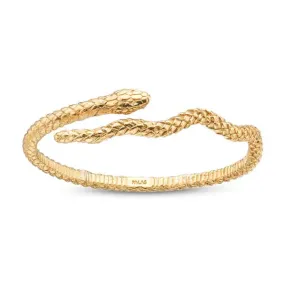 Medusa Snake Cuff Bangle - Gold