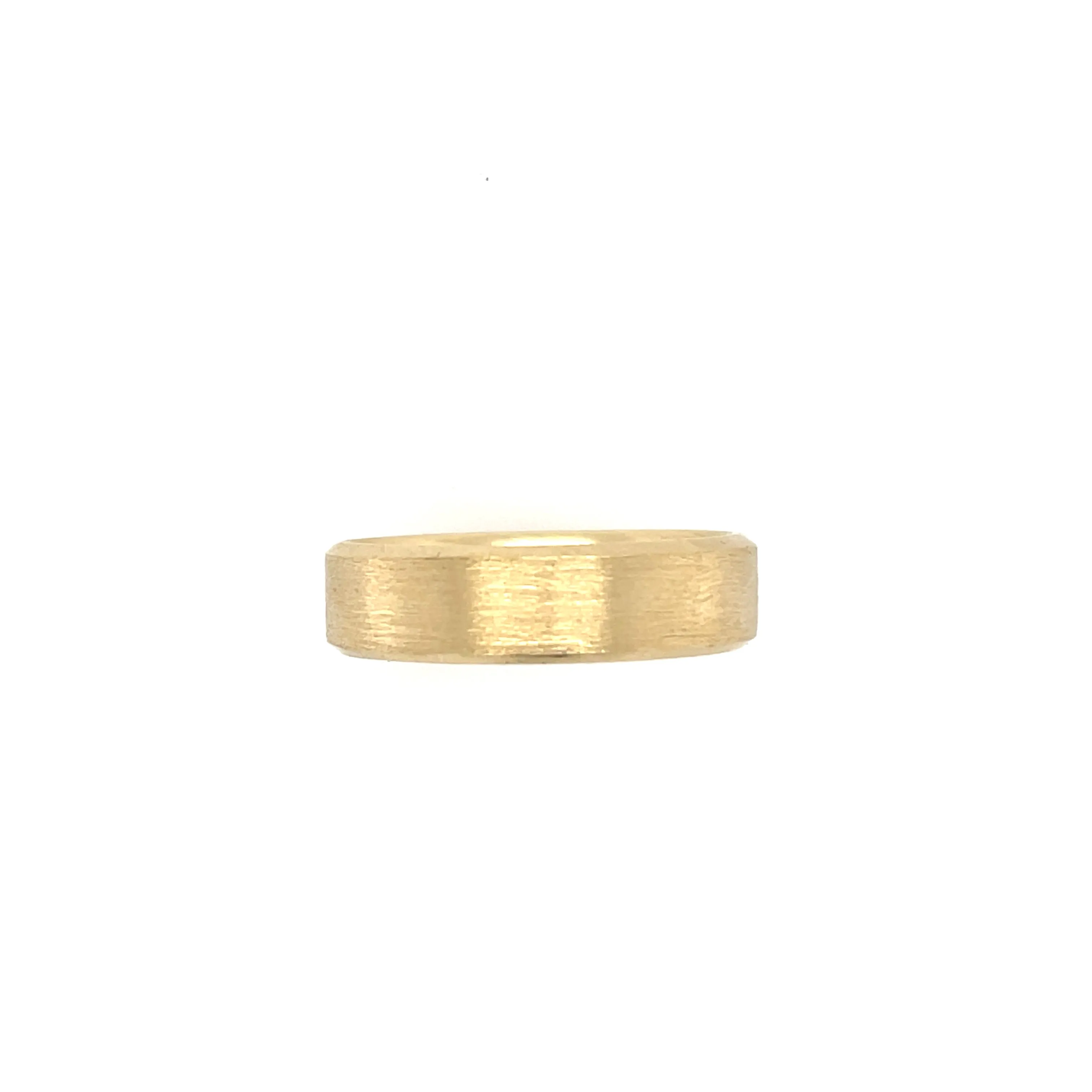 Men's Comfort Fit 7mm Brushed 14K Solid Gold Wedding Band MR006