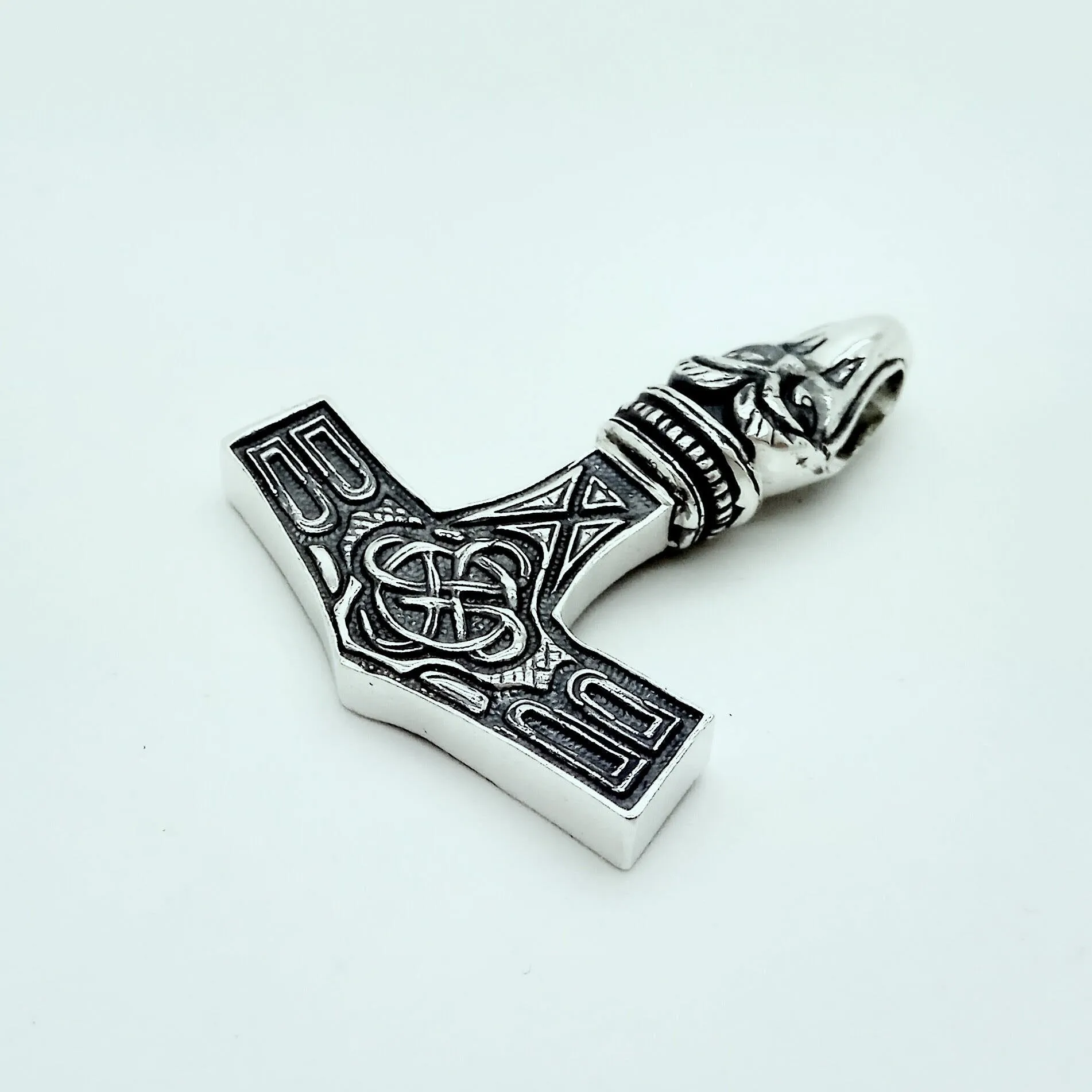 Mens Viking Pendant Thor's Hammer Mjolnir Silver 925