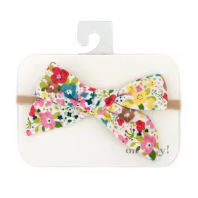 oh baby! Wild Flower Garden Bow Nylon Headband - Multi