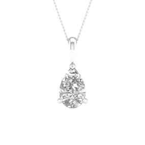 Pear Cut Diamond Pendant With Chain Included