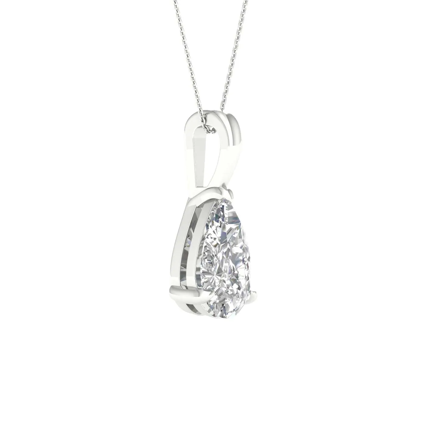 Pear Cut Diamond Pendant With Chain Included