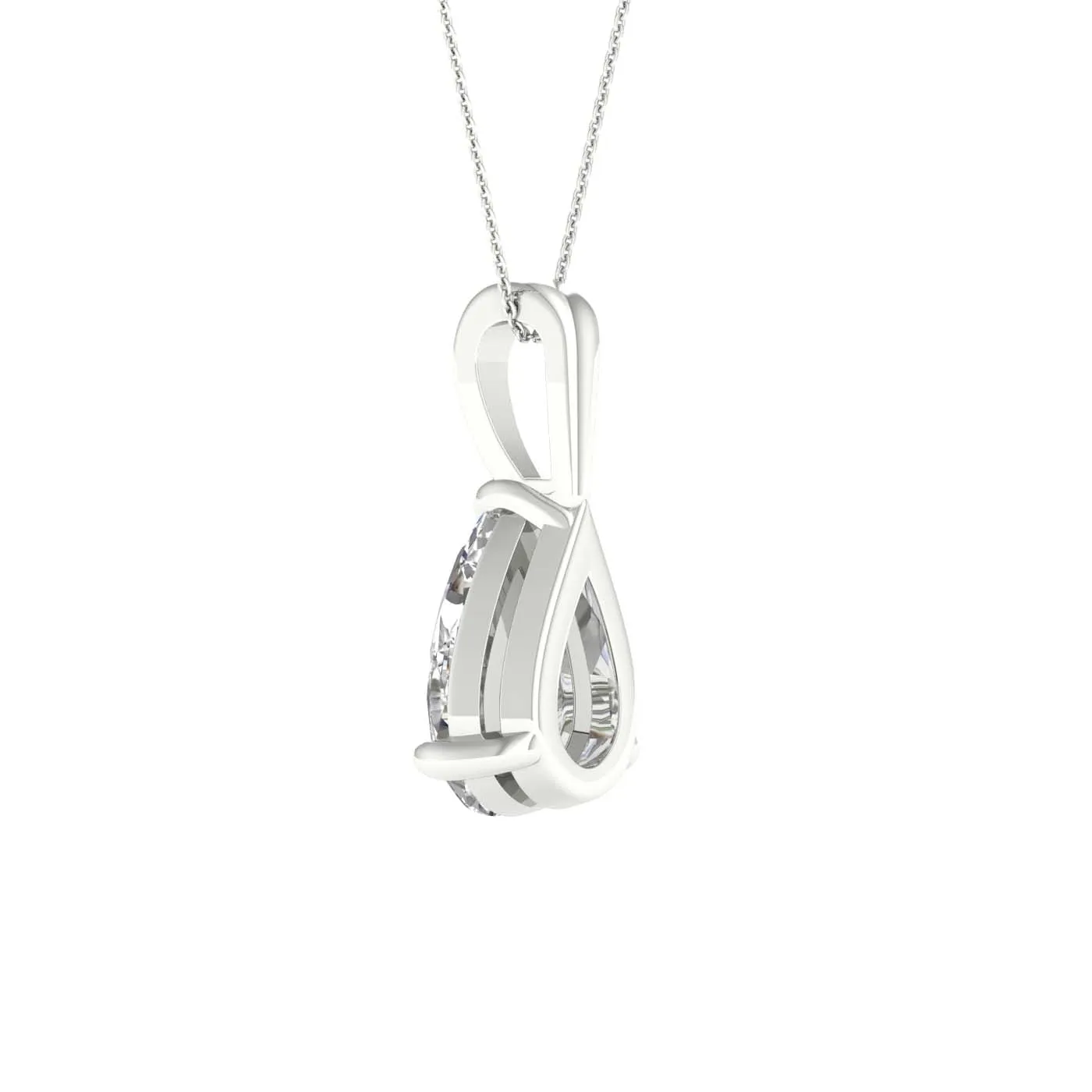 Pear Cut Diamond Pendant With Chain Included