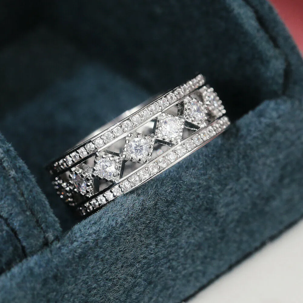 Princess Cut Cubic Zirconia Anniversary Band Ring