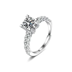 Refreshingly Simple Luxury Moissanite Ring