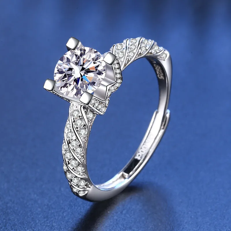 Refreshingly Simple Luxury Moissanite Ring