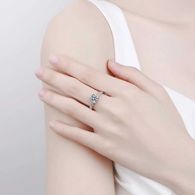 Refreshingly Simple Luxury Moissanite Ring