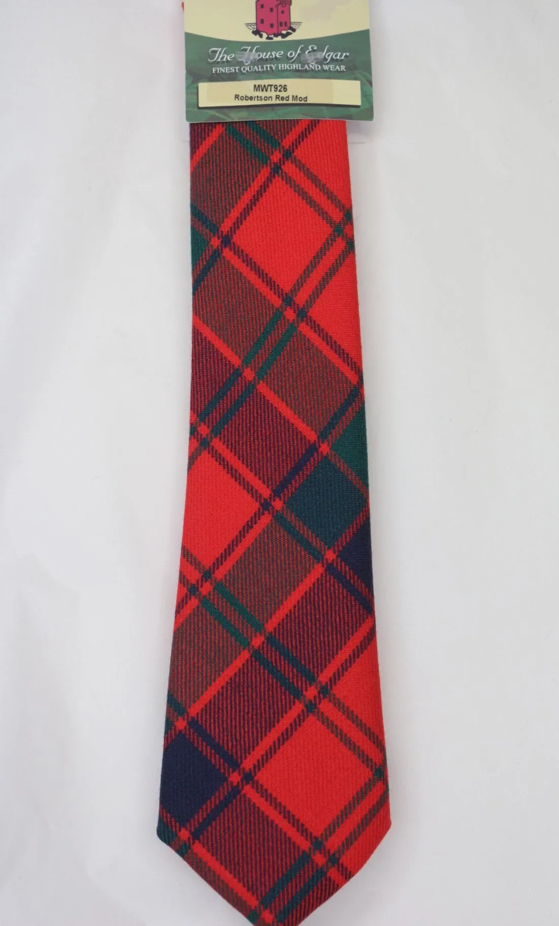 Robertson Modern Red Tartan Tie