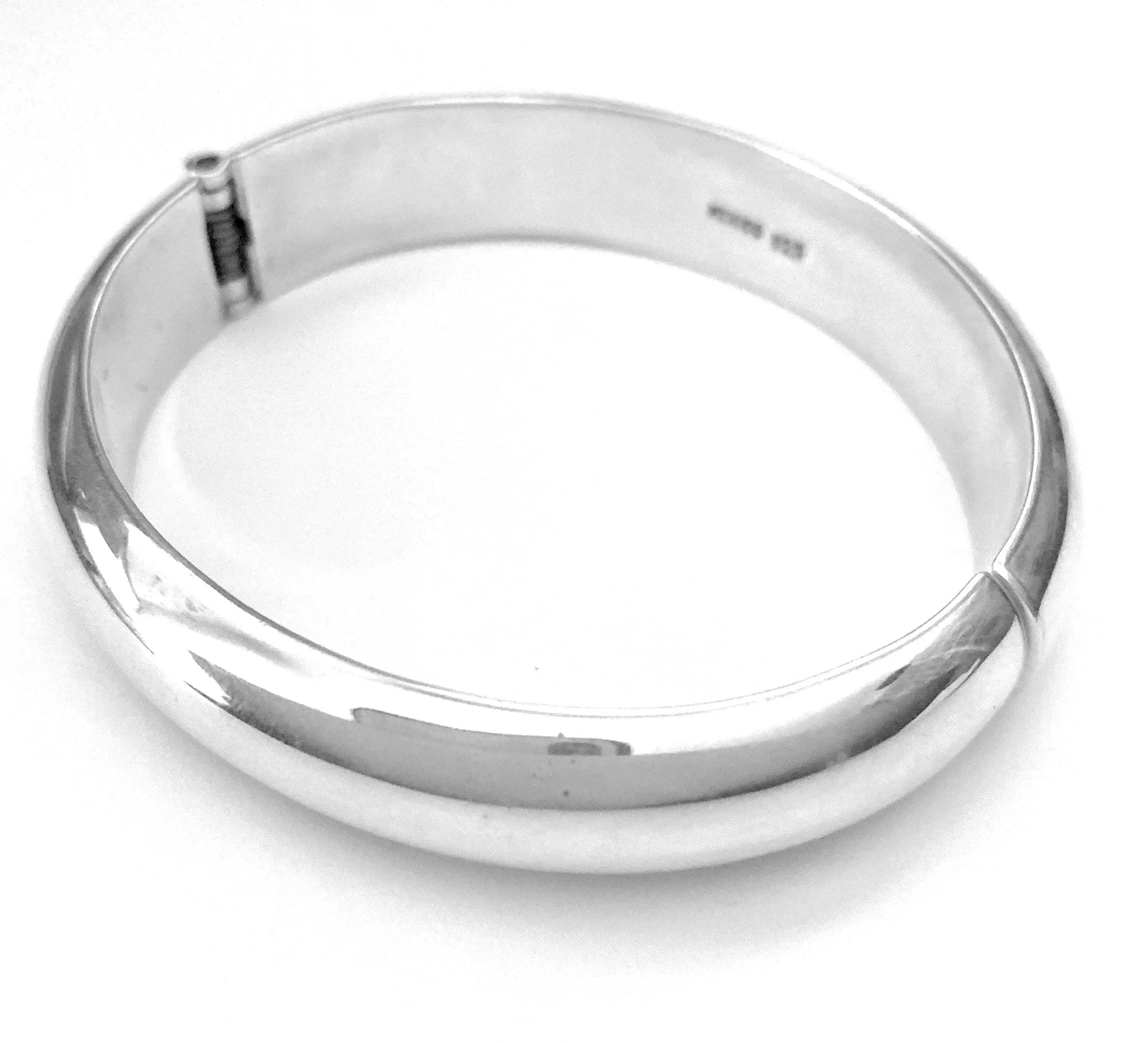 ron Clay Bangle Silver Hinged Bangle