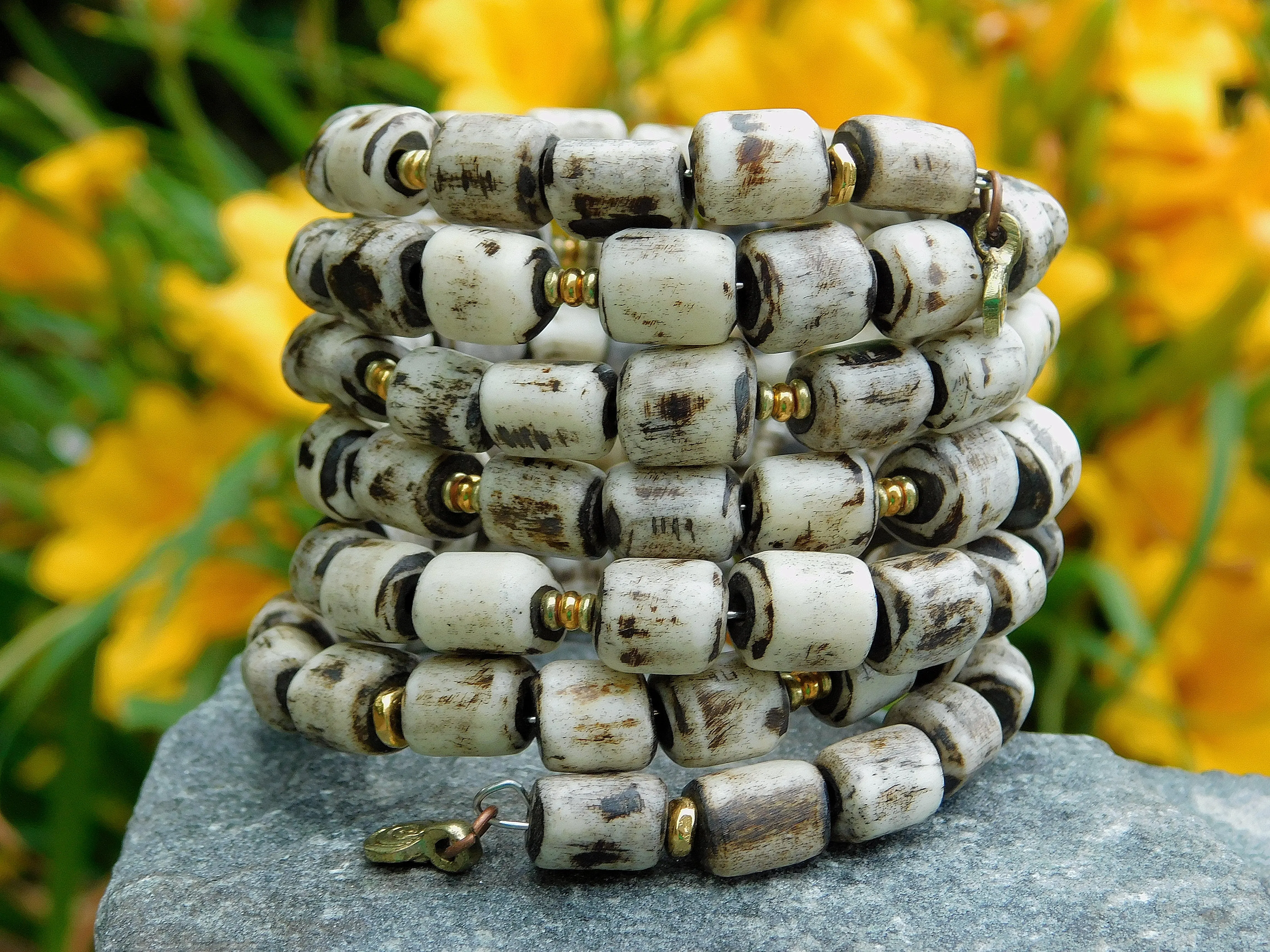 Rustic White Bangle