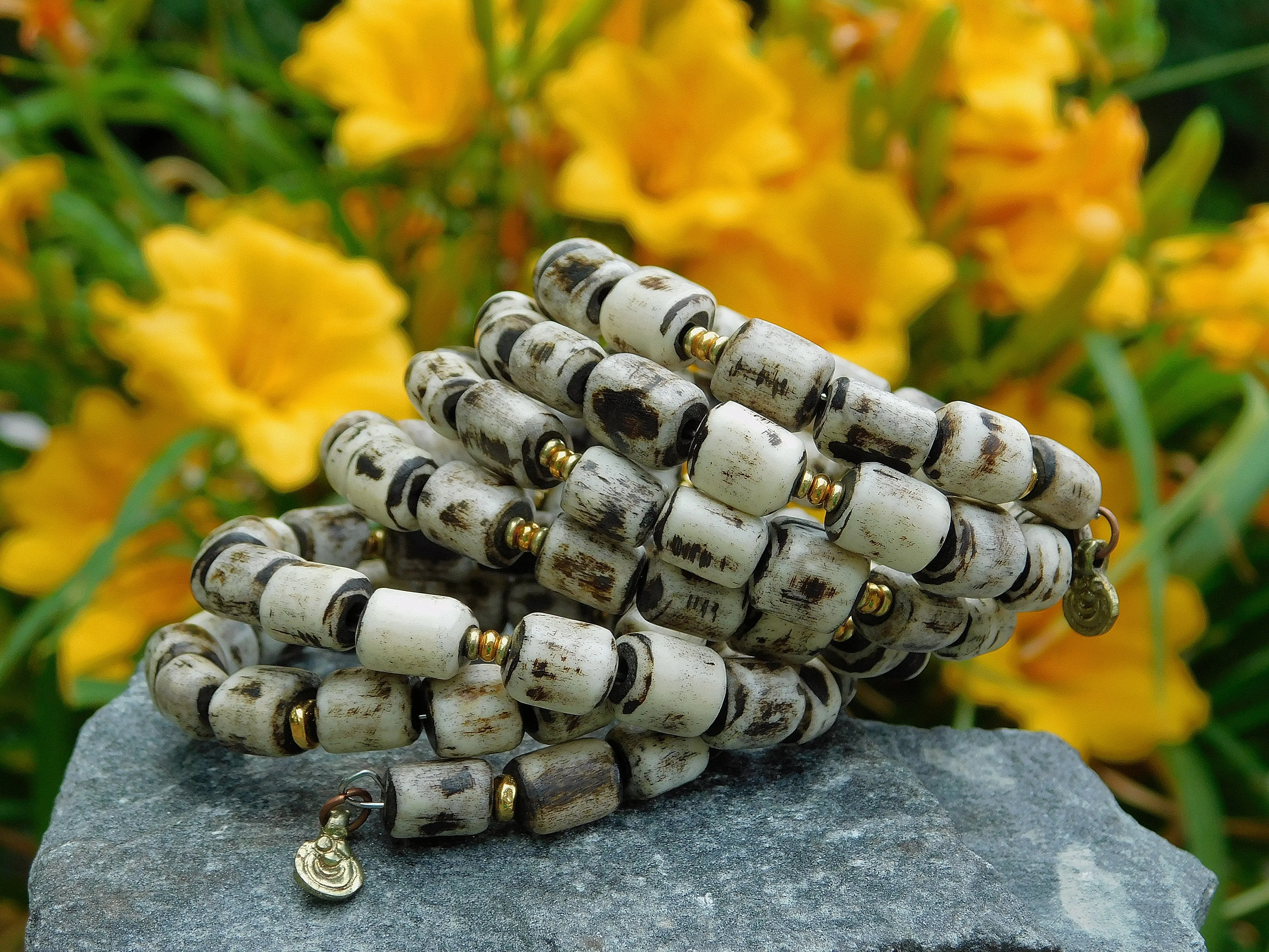 Rustic White Bangle