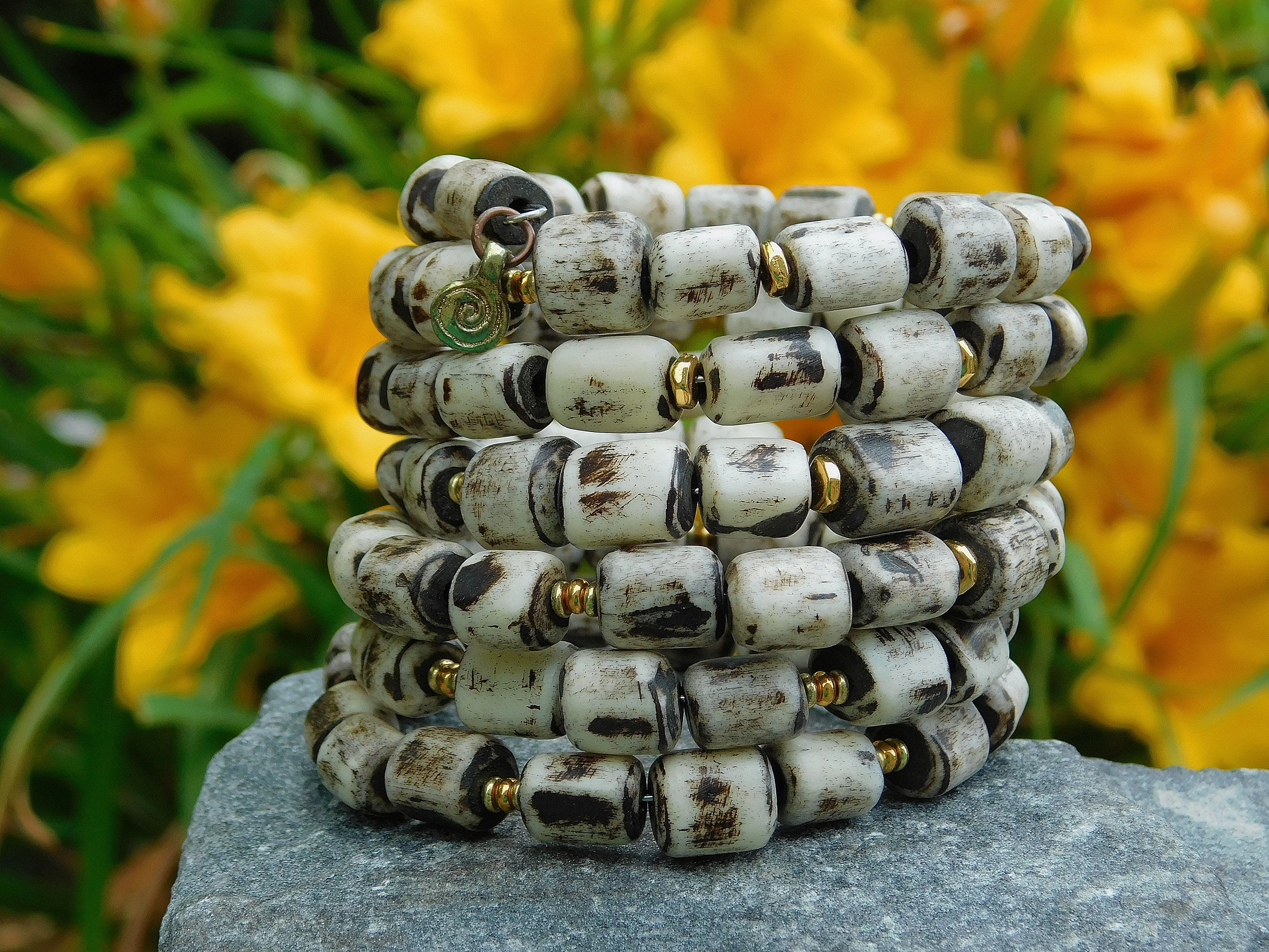 Rustic White Bangle