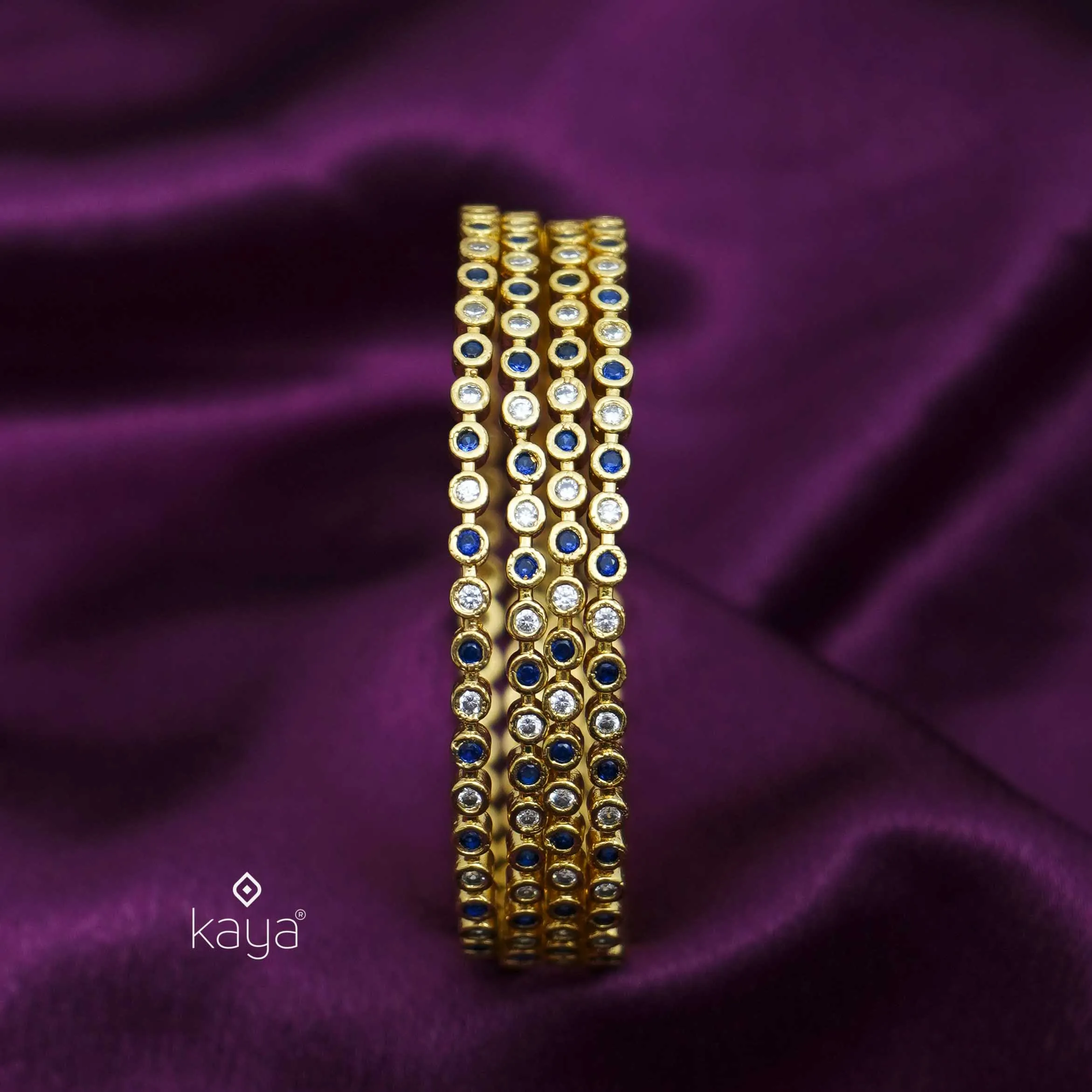 SG100981 - Gold Plated stone bangle