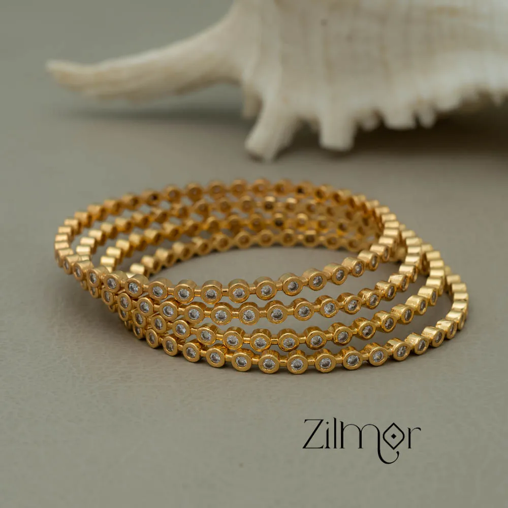 SG100981 - Gold Plated stone bangle