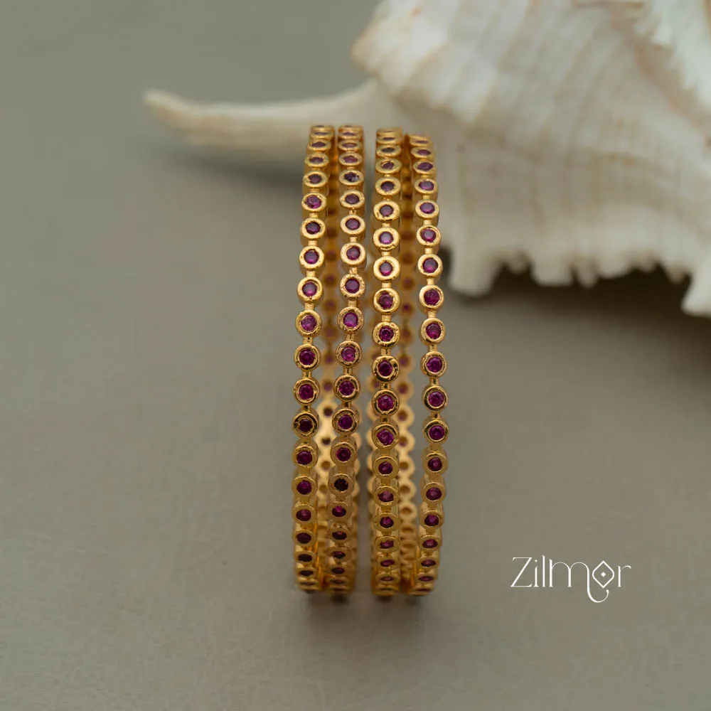 SG100981 - Gold Plated stone bangle