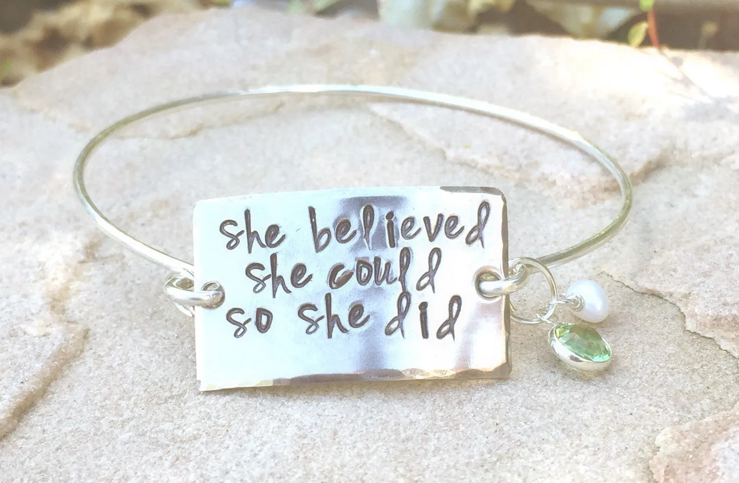 She Believed She Could So She Did, Bangle, Personalized Bangles, Graduation Gifts, RN Gifts, Graduation For Her, natashaaloha