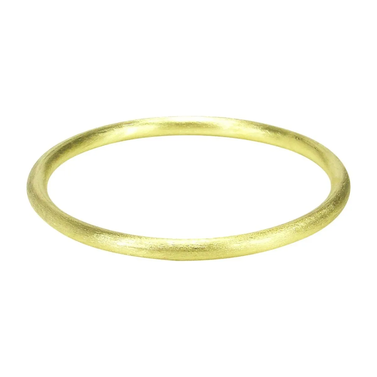 Sheila Fajl Thin Tubular Bangle Bracelet in Brushed Gold Plated