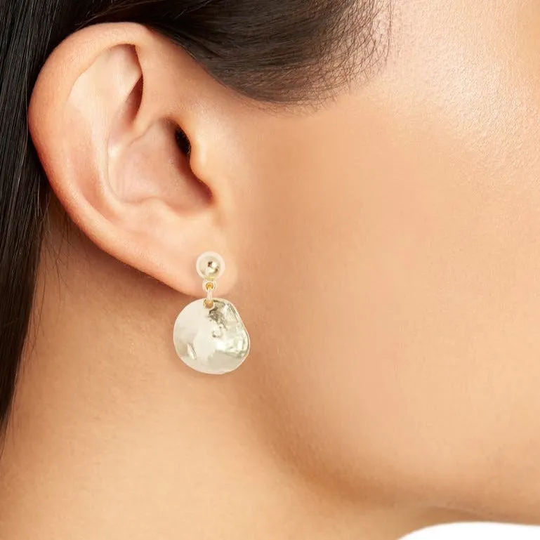 Shell disc dangle Earrings