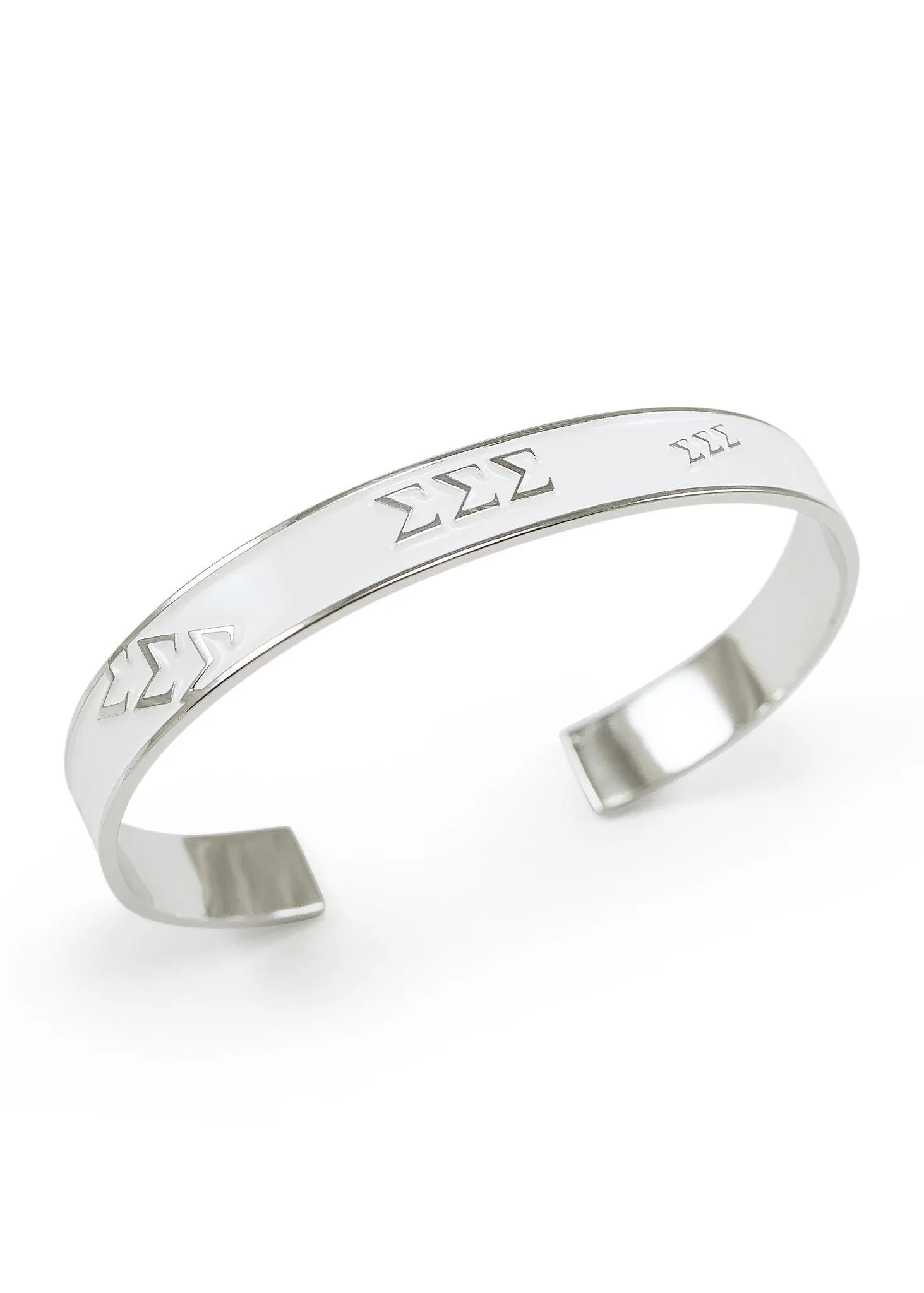 Sigma Sigma Sigma Bangle (White)