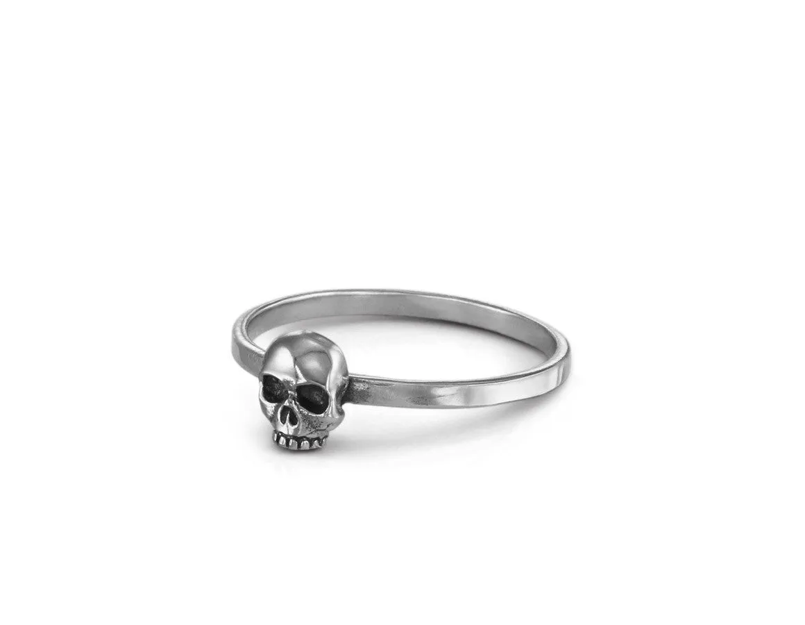 Skull Stacking Ring - Silver