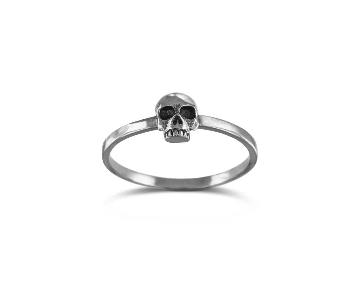 Skull Stacking Ring - Silver