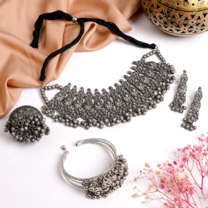 Teejh Anjana Silver Oxidised Jewelry Gift Set