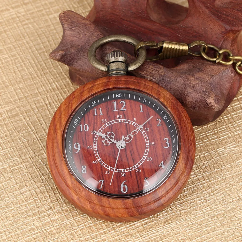 Timeless Wood Pocket Watch