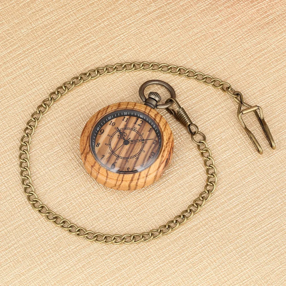 Timeless Wood Pocket Watch