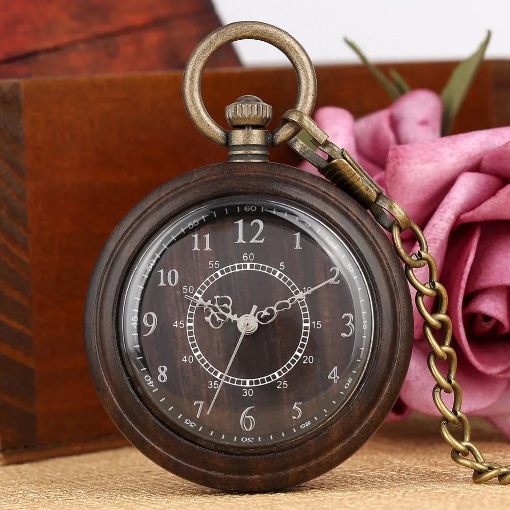 Timeless Wood Pocket Watch