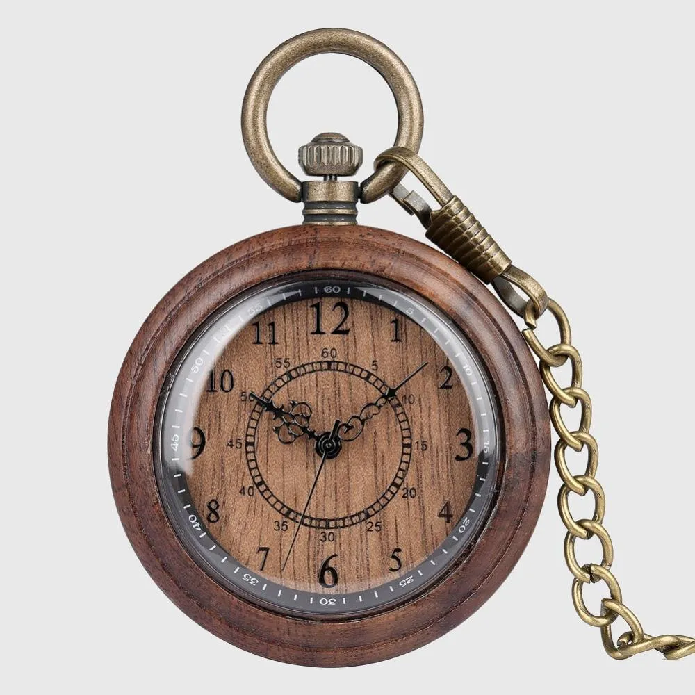 Timeless Wood Pocket Watch