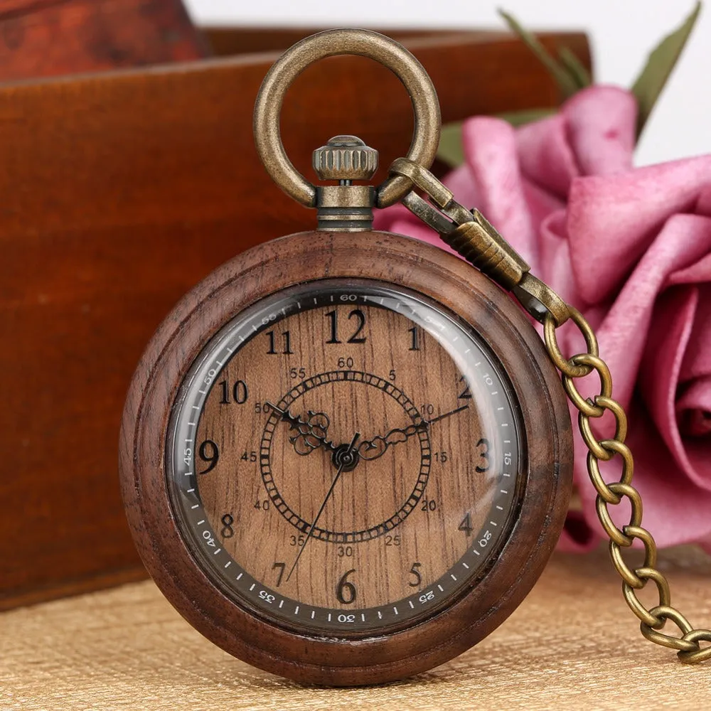 Timeless Wood Pocket Watch