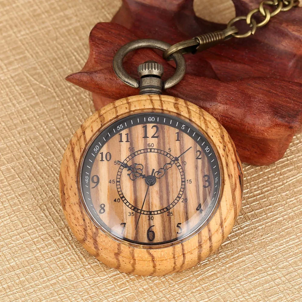 Timeless Wood Pocket Watch