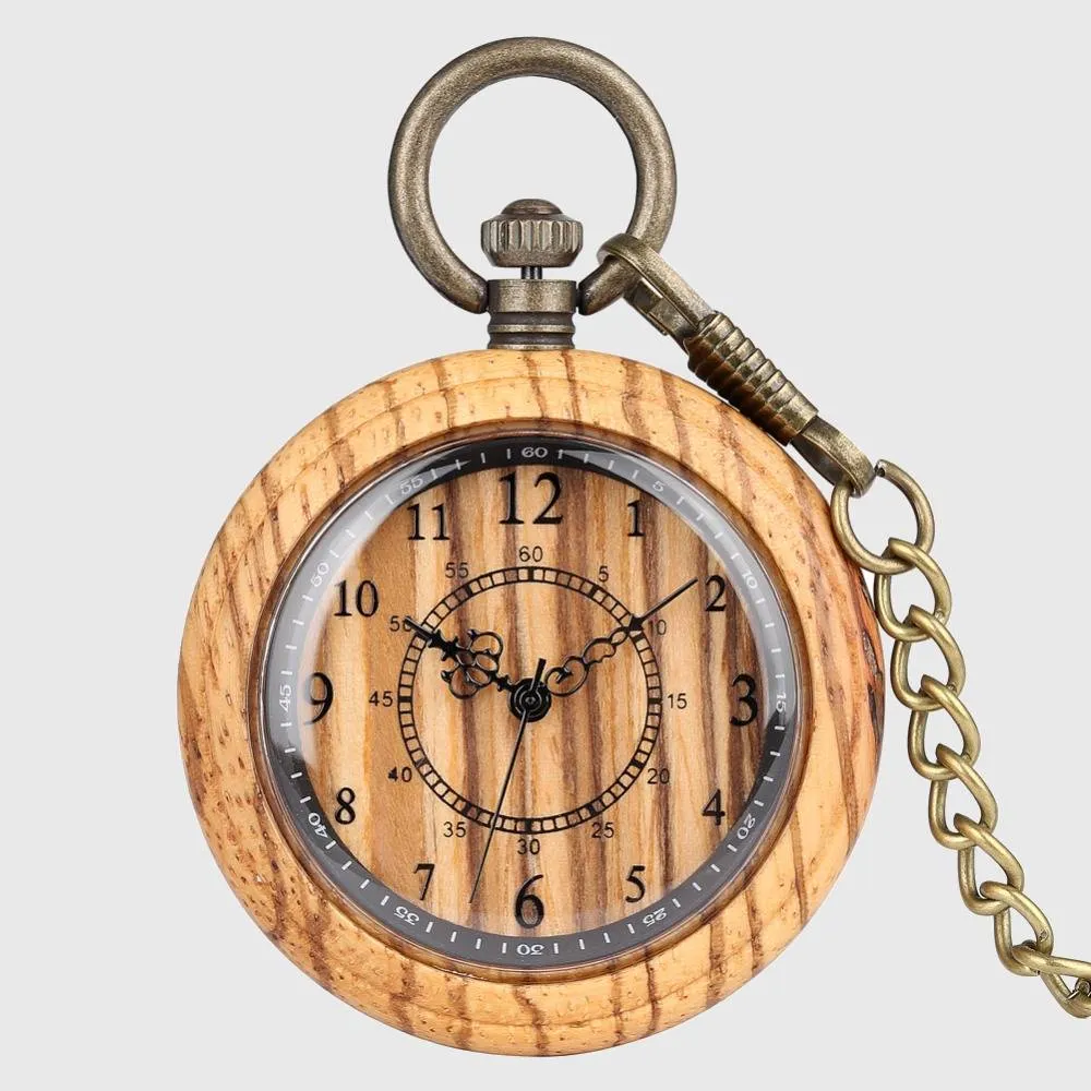 Timeless Wood Pocket Watch