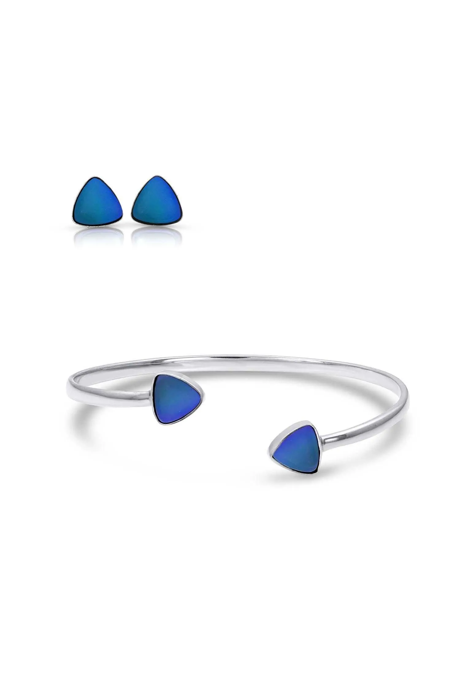 Triangle Studs & Bracelet Set