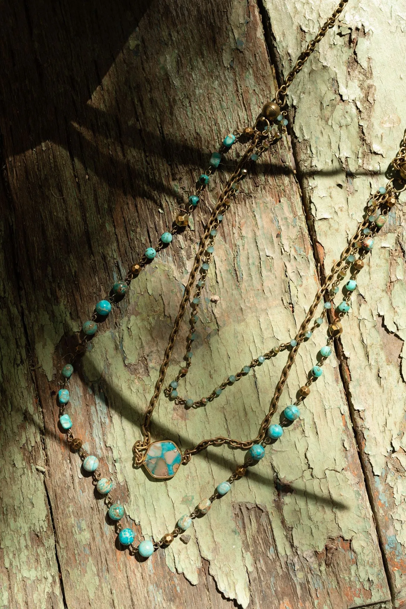 Turquoise Cascade Necklace - Turquoise