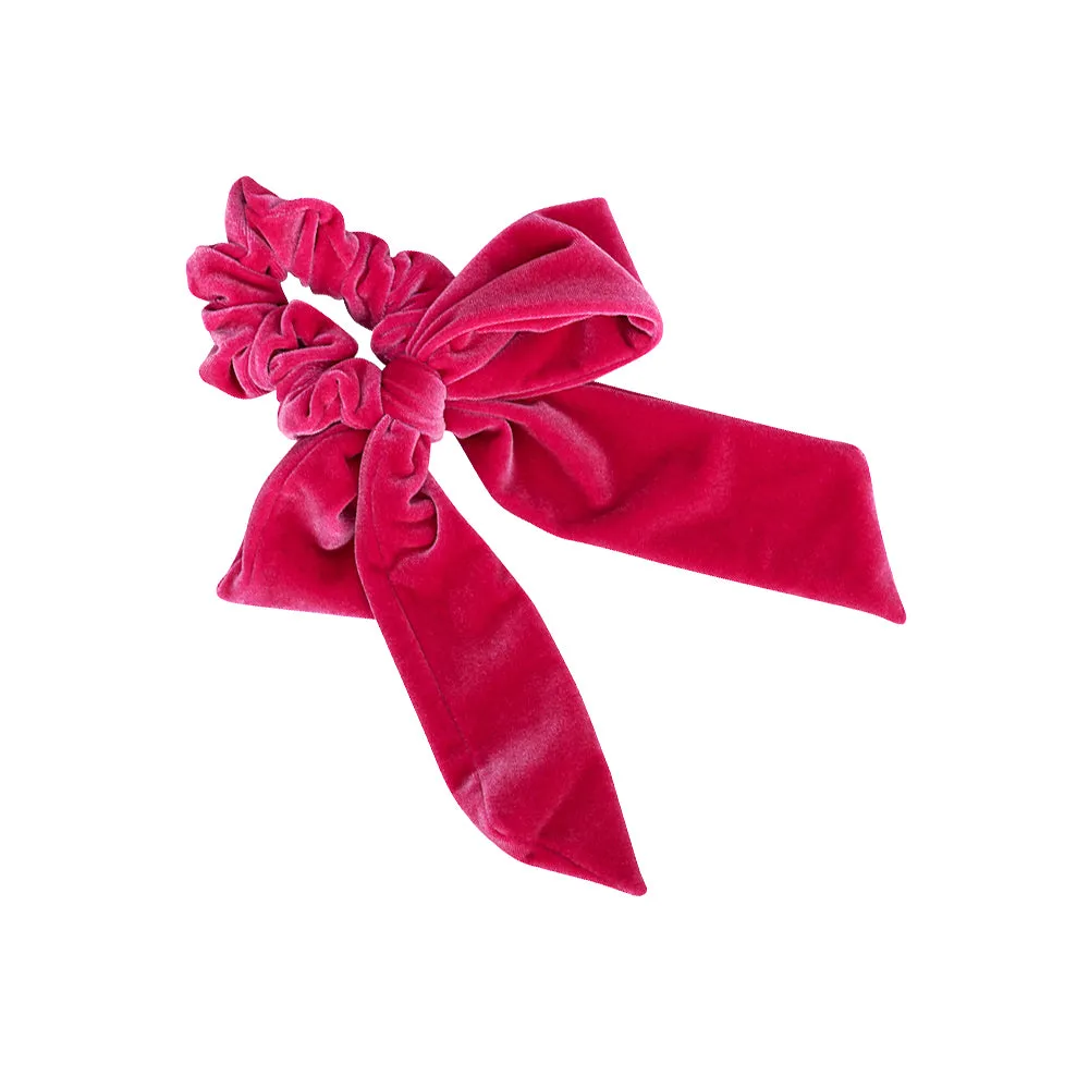 VELVET BOW SCRUNCHIE