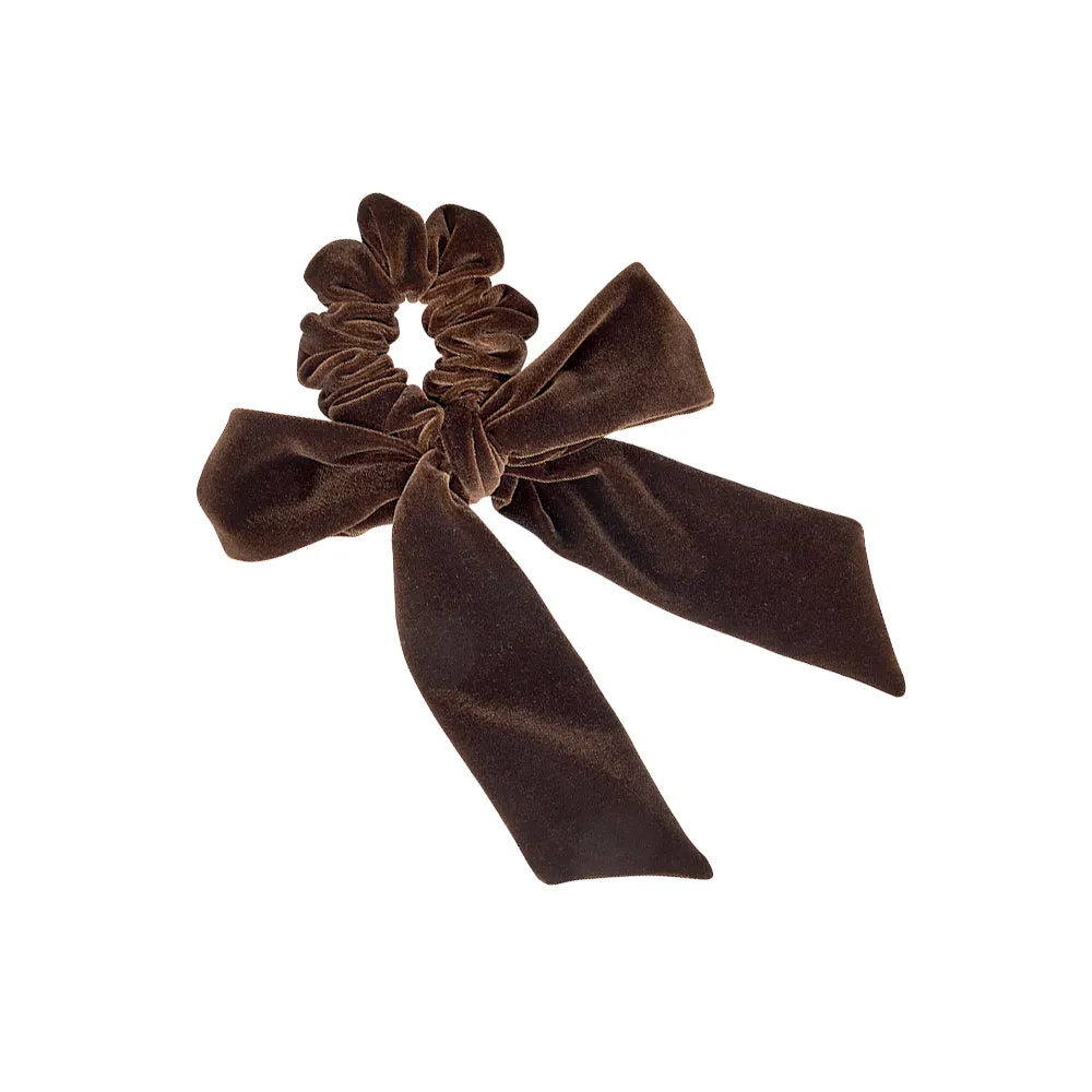 VELVET BOW SCRUNCHIE