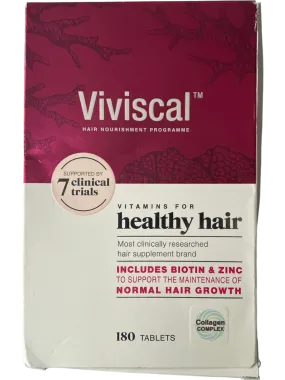 Viviscal Hair Nourishment Programme Vitamins for Healthy Hair 180 Tablets