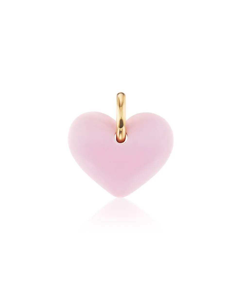 Whisper Pink Heart Pendant, 40mm