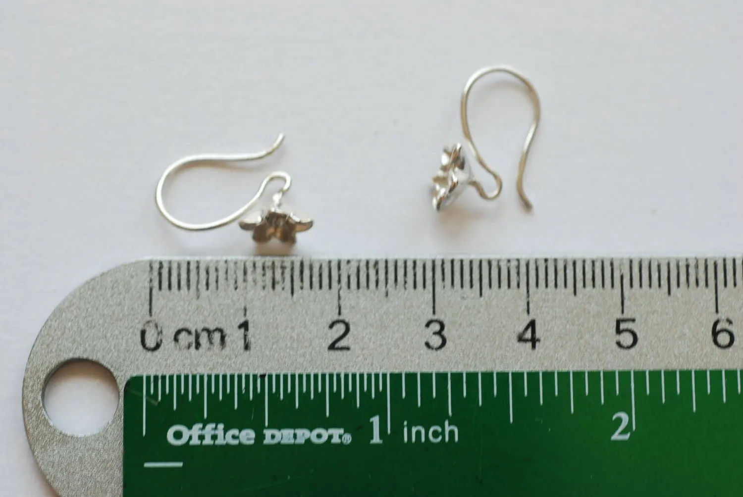 Wholesale 1 pair Sterling Silver Flower earring finding, 925 Silver flower earrings, flower earrings, sterling silver earring finding, Silver Earrings