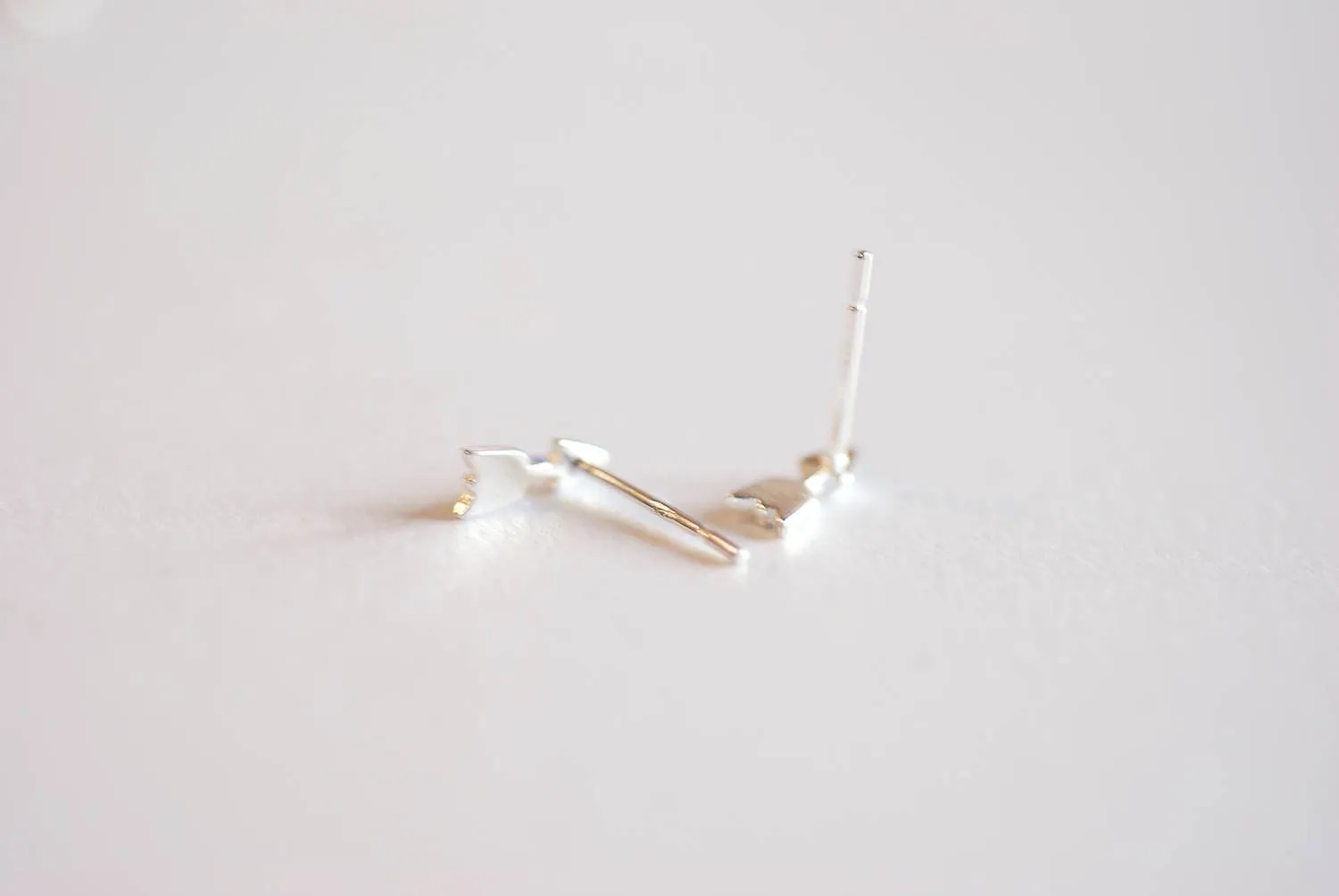 Wholesale Arrow Earrings- Sterling Silver Arrow Earring Studs, Small Arrow Studs, Ear Crawlers,  Ear Climbers, Triangle Studs, Chevron Earrings