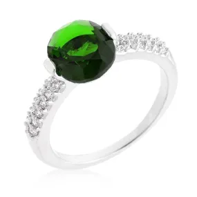 WildKlass Green Oval Cubic Zirconia Engagement Ring