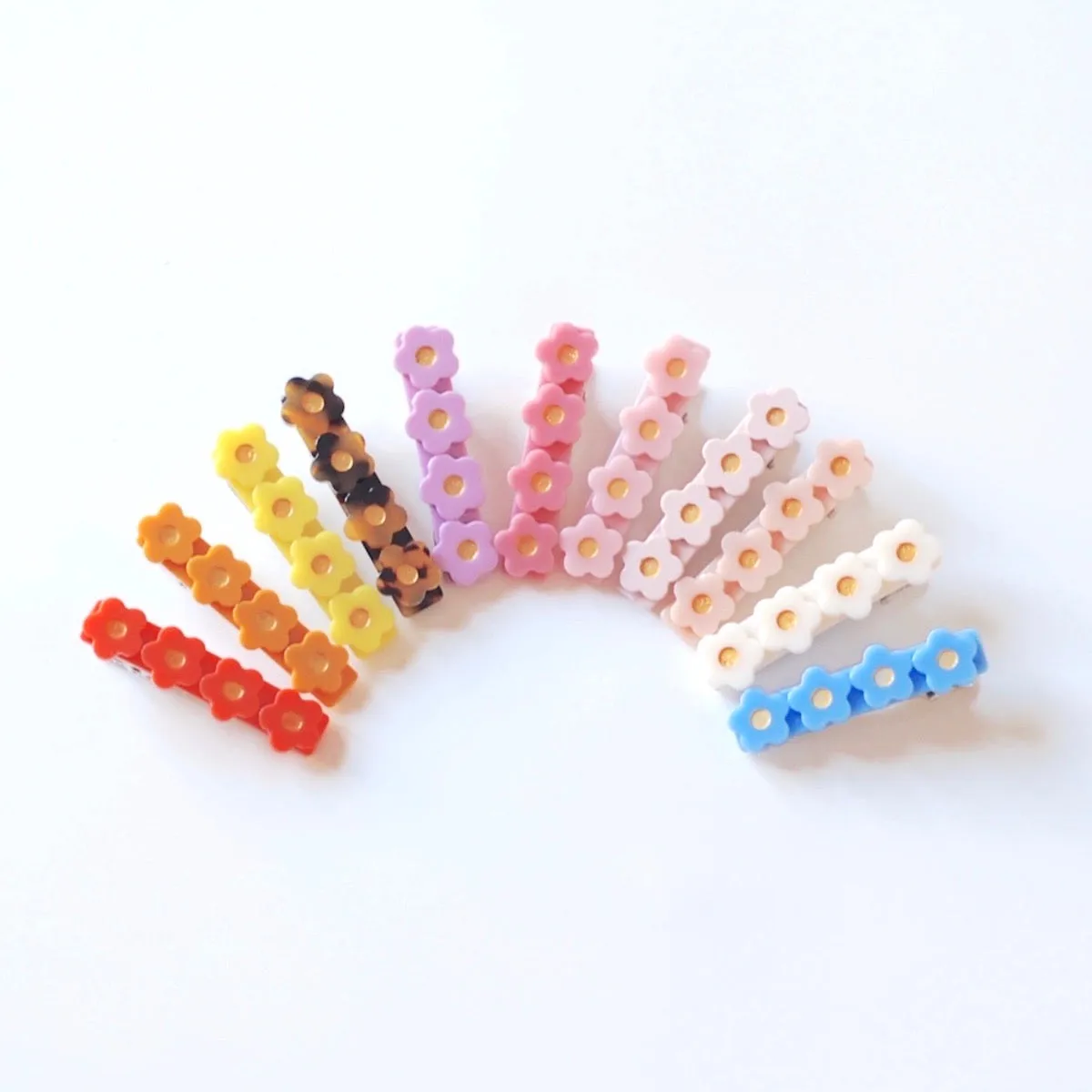 z Kit & Kate Flora  Children's Hair Clips - Vanilla